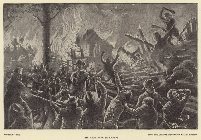 Wojna domowa w Kansas (lito) autorstwa Walter Russell