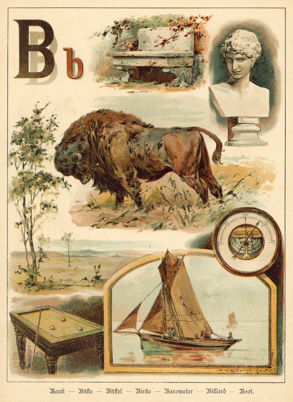 Litera B (chromolitho) autorstwa Walter Zweigle