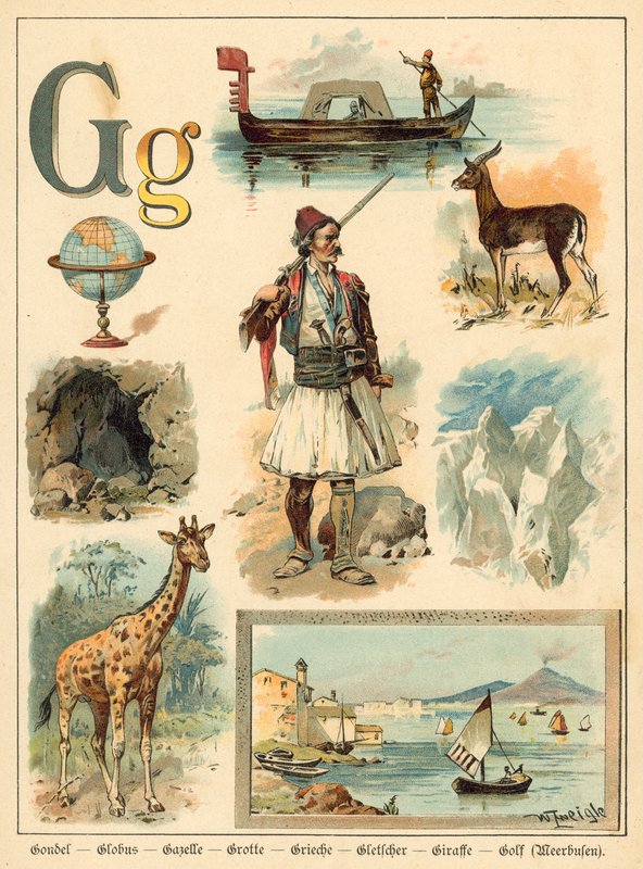Litera G (chromolitho) autorstwa Walter Zweigle