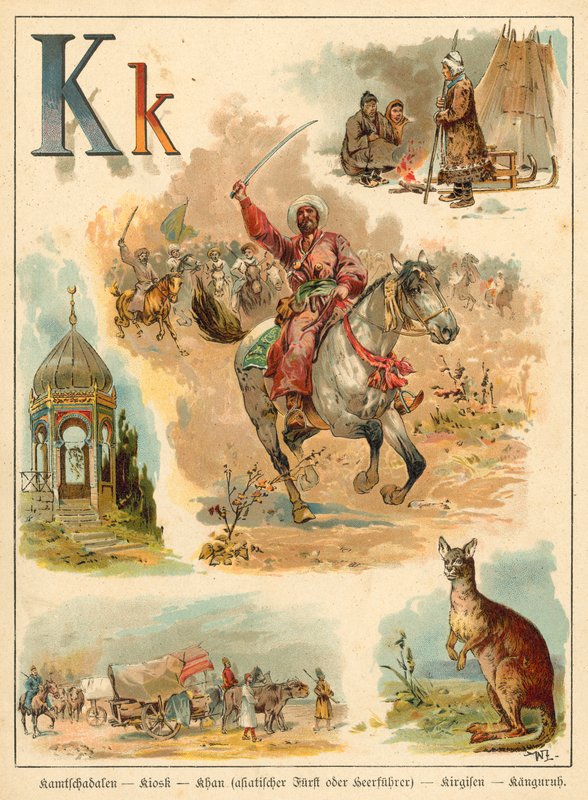 Litera K (chromolitho) autorstwa Walter Zweigle