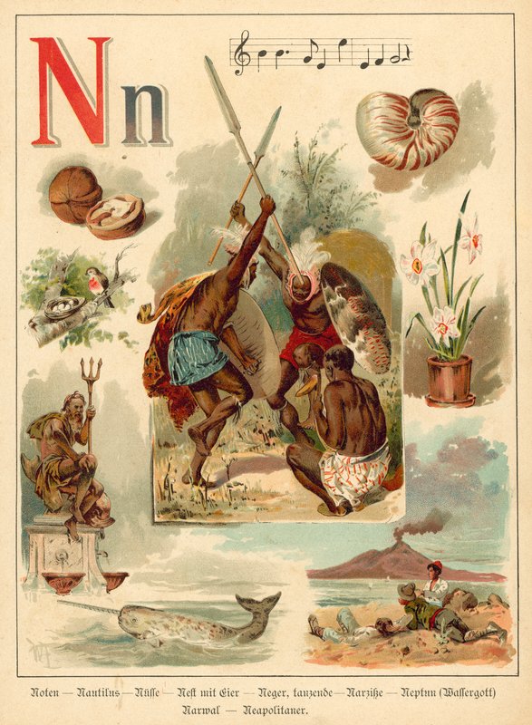 Litera N (chromolitho) autorstwa Walter Zweigle