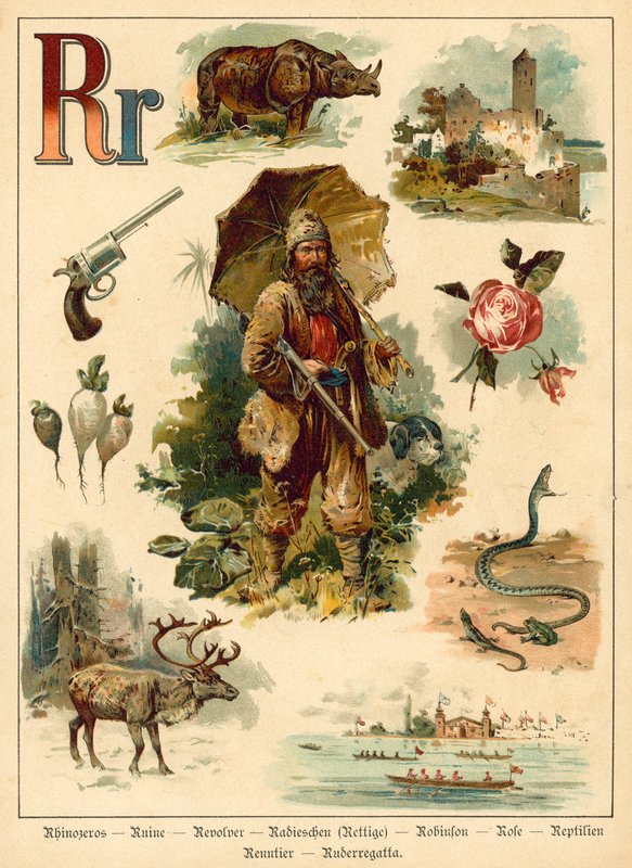 Litera R (chromolitho) autorstwa Walter Zweigle