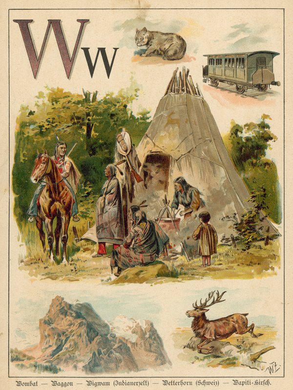 Litera W (chromolitho) autorstwa Walter Zweigle