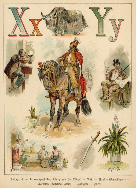 Litera X i litera Y (chromolitho) autorstwa Walter Zweigle