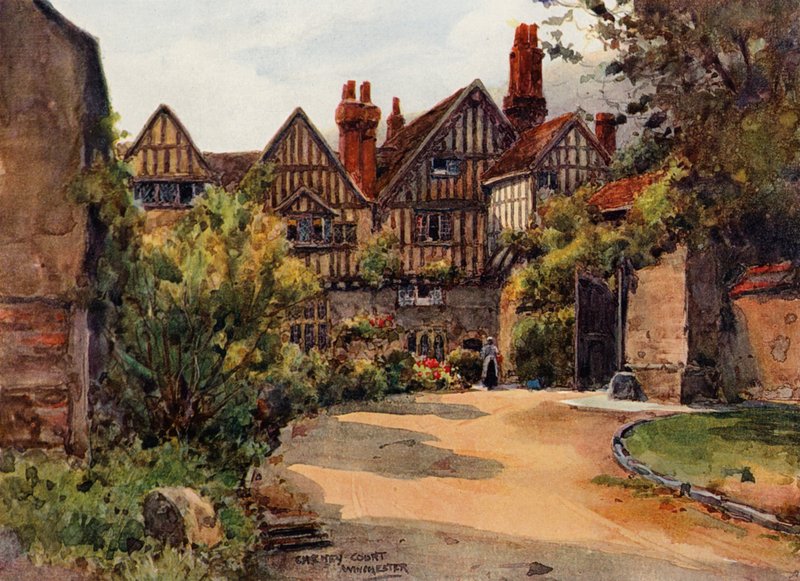 Cheney Court, Winchester (kolor lito) autorstwa Wilfrid Williams Ball