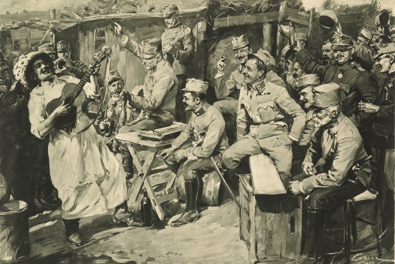 Wiedeński humor w obozie rezerwistów w Karpatach autorstwa Wilhelm Gause