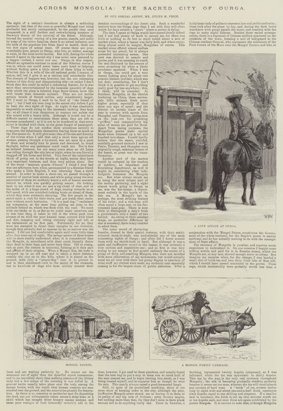 Przez Mongolię, święte miasto Ourga autorstwa William Barnes Wollen