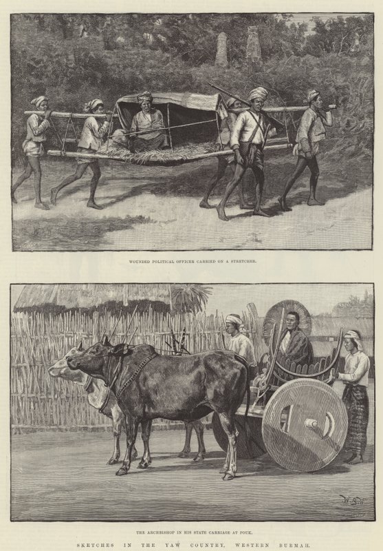 Szkice w Kraju Yaw, Zachodnia Birma autorstwa William Barnes Wollen