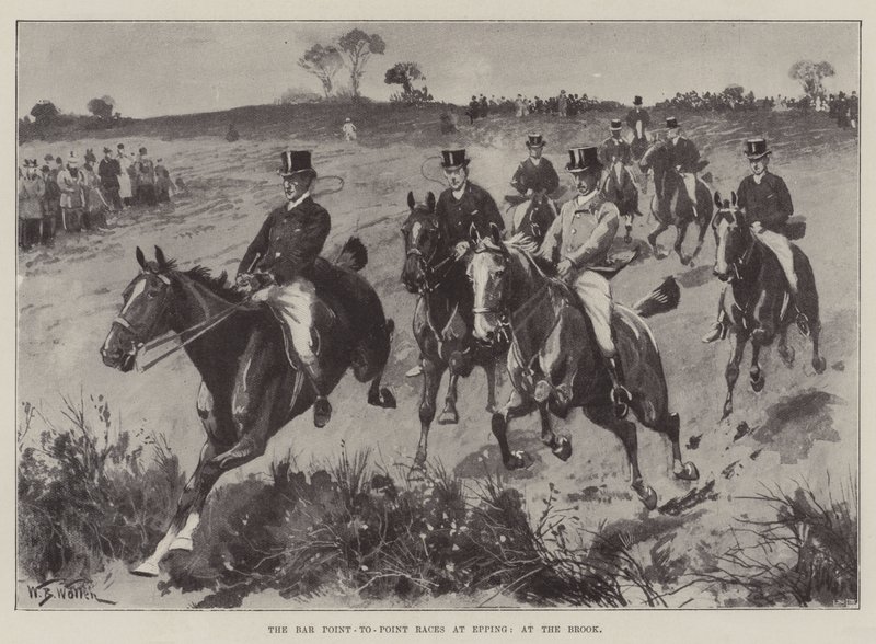 Bar Point-to-Point Races w Epping, przy strumieniu autorstwa William Barnes Wollen