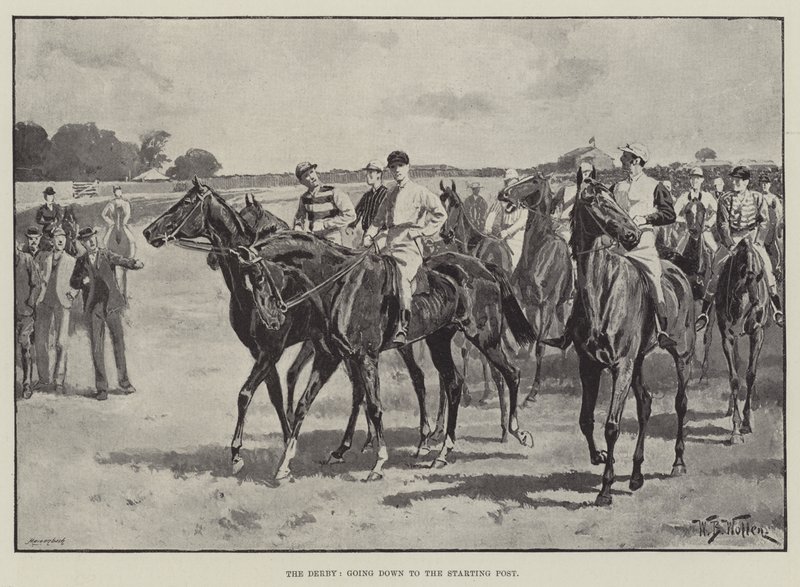 Derby, schodząc do stanowiska startowego autorstwa William Barnes Wollen
