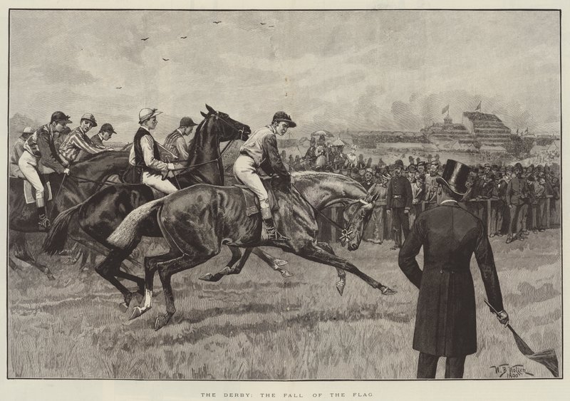 Derby, upadek flagi autorstwa William Barnes Wollen