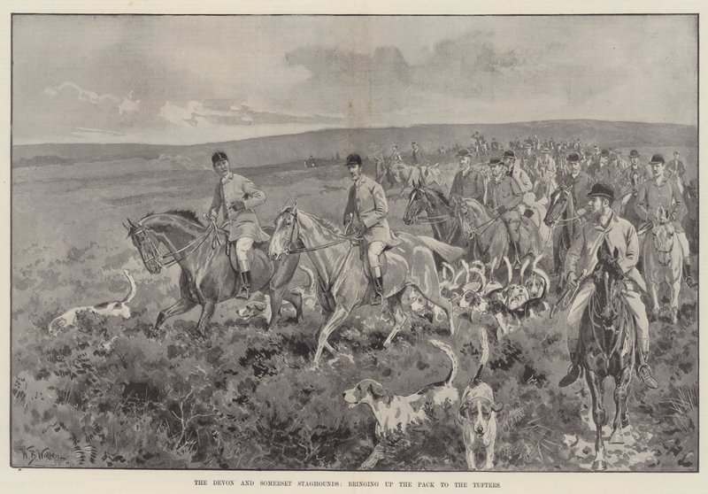 The Devon and Somerset Staghounds, podnosząc stawkę do Tuftów autorstwa William Barnes Wollen
