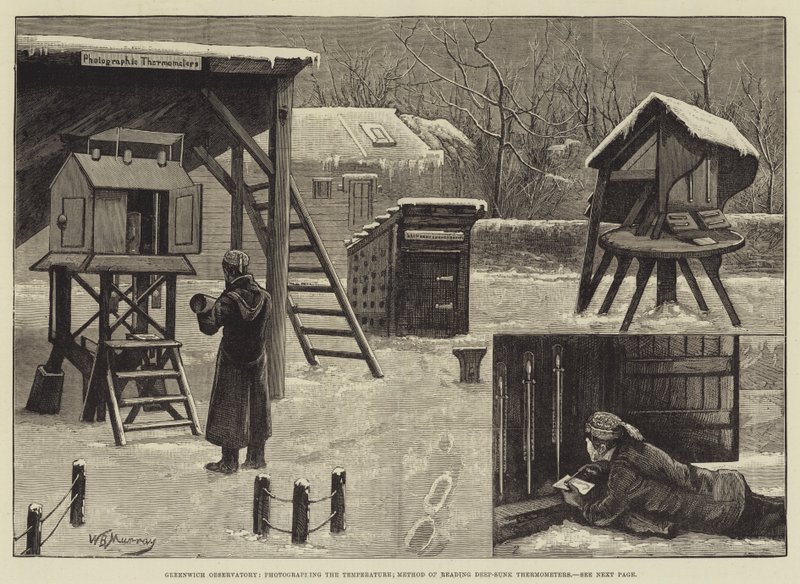 Obserwatorium w Greenwich, fotografujące temperaturę; Metoda odczytu termometrów głęboko zatopionych autorstwa William Bazett Murray