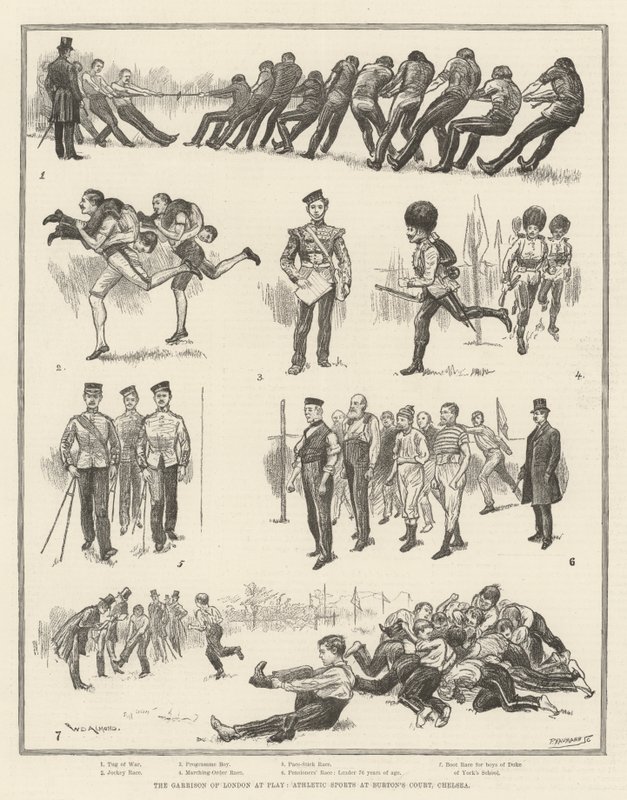 Garrison of London w Play, Athletic Sports w Burton