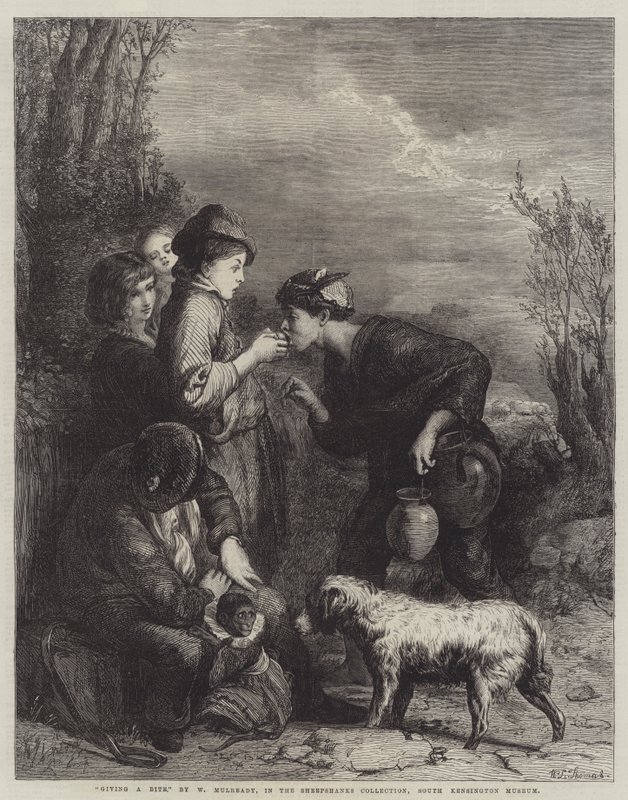 Dawanie kęsa autorstwa William Mulready