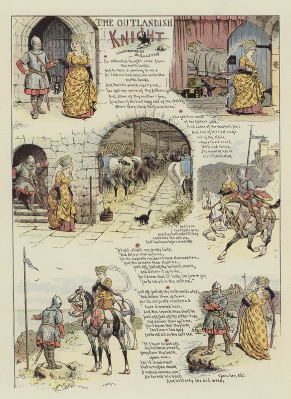 Dziwaczny rycerz (chromolitho) autorstwa William Ralston