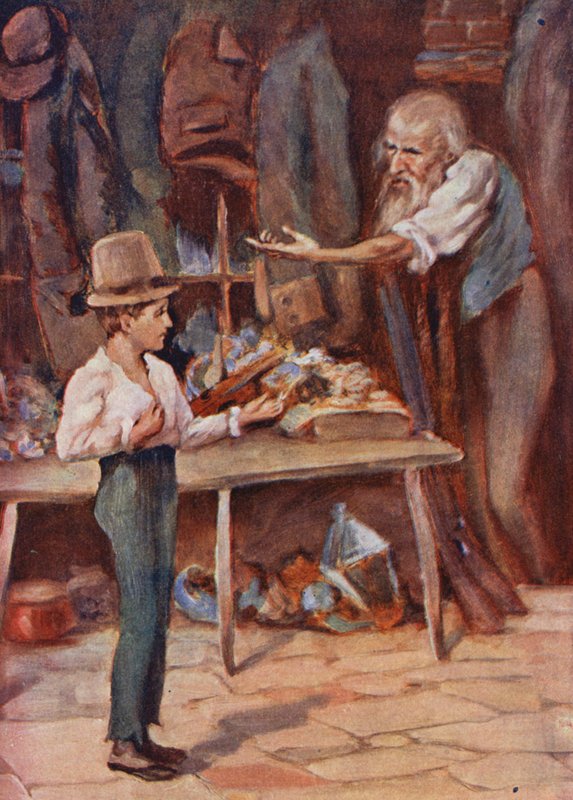 Chłopięce lata Davida Copperfielda (kolorowa litografia) autorstwa William (after) Rainey