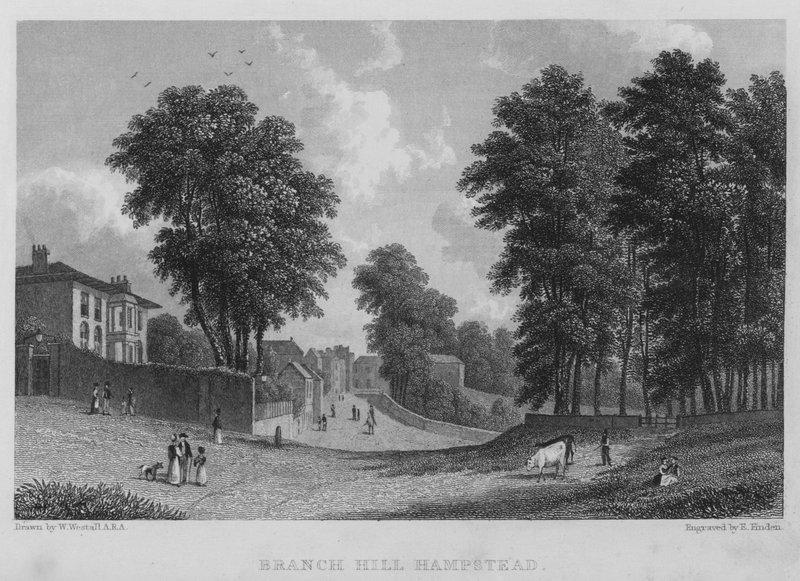 Branch Hill, Hampstead (grawerowanie) autorstwa William (after) Westall