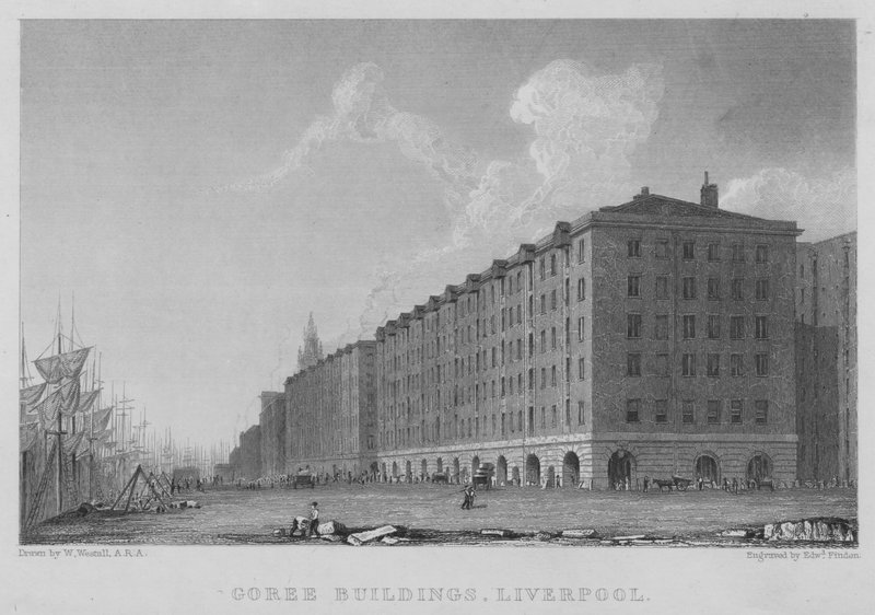 Goree Buildings, Liverpool (grawerowanie) autorstwa William (after) Westall