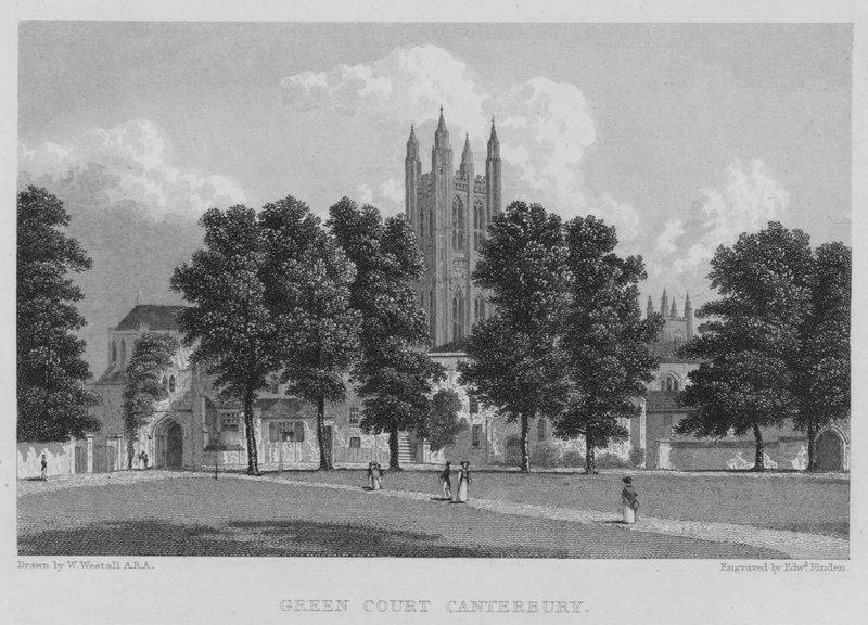 Green Court, Canterbury (grawerowanie) autorstwa William (after) Westall