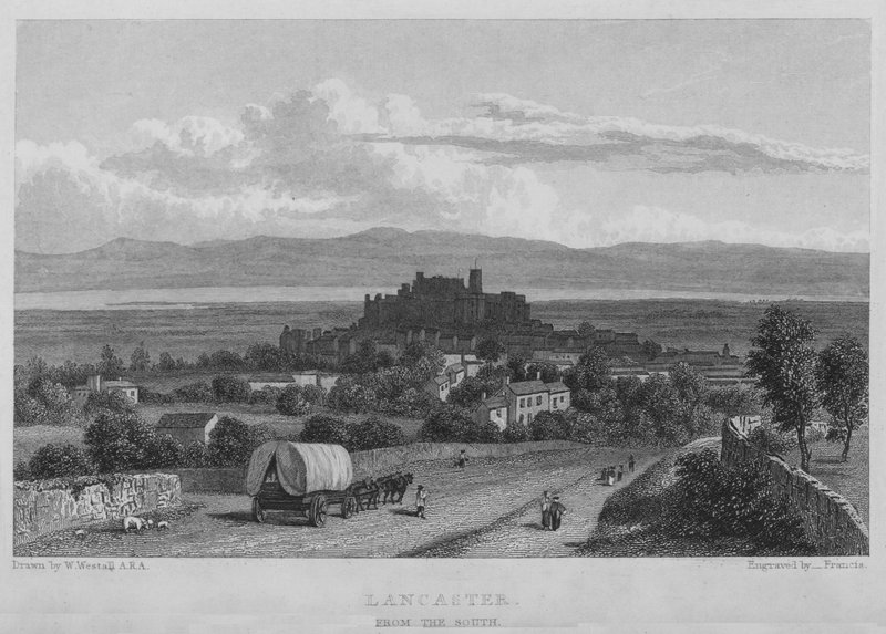 Lancaster, od południa (rycina) autorstwa William (after) Westall