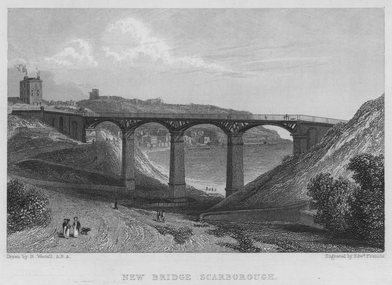 New Bridge, Scarborough (grawerowanie) autorstwa William (after) Westall