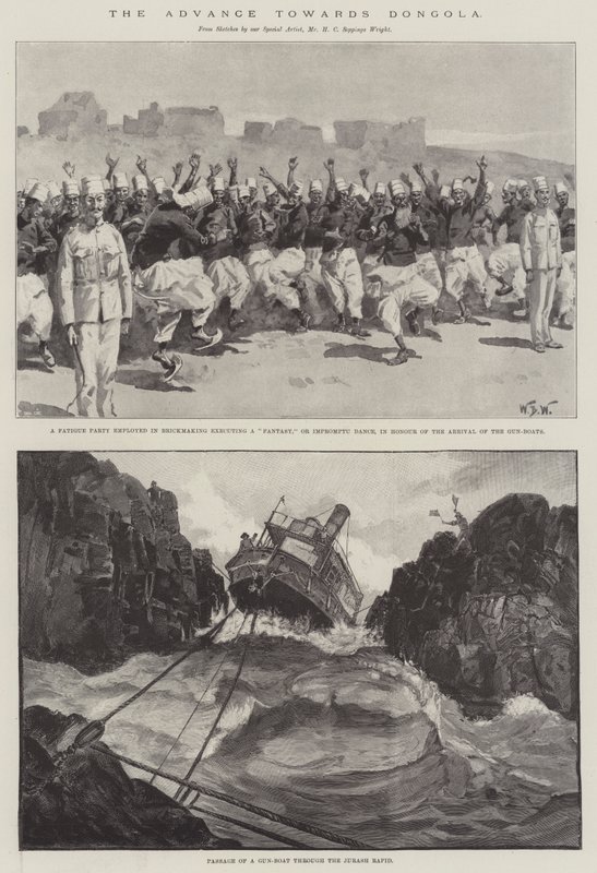 Natarcie w kierunku Dongoli autorstwa William Barnes Wollen