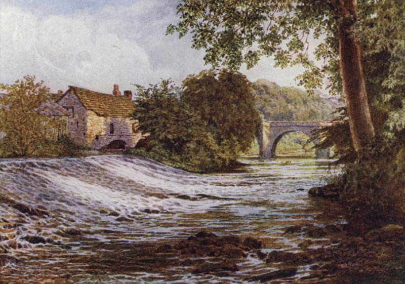 Na Derwent, Baslow (kolor lito) autorstwa William Biscombe Gardner