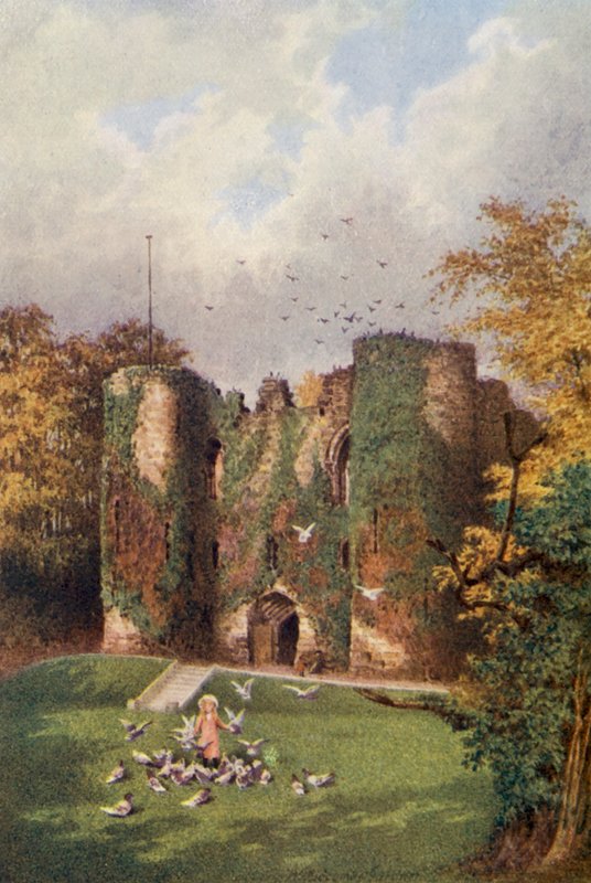 Zamek Tonbridge (kolorowa litografia) autorstwa William Biscombe Gardner
