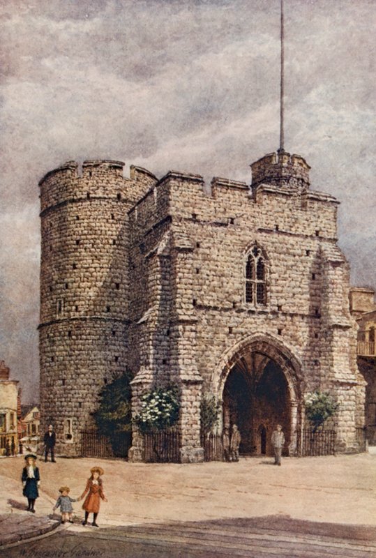 Westgate, Canterbury (druk kolorowy) autorstwa William Biscombe Gardner