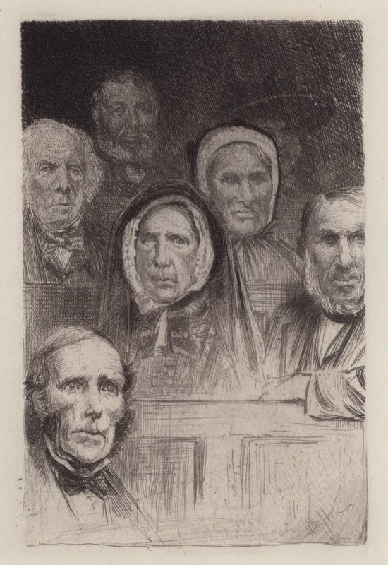 Sermon Tasters (engraving) autorstwa William Brassey (after) Hole