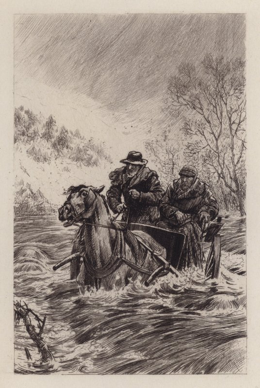 Przez potop (rycina) autorstwa William Brassey (after) Hole