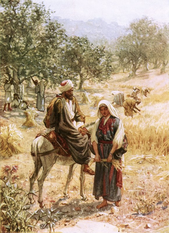 Boaz i Rut autorstwa William Brassey Hole