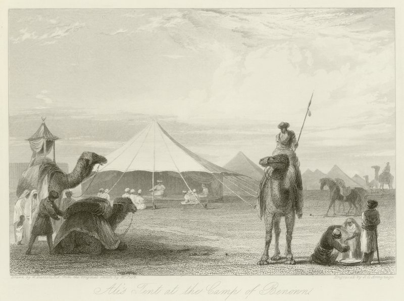 Namiot Ali w obozie Benonn autorstwa William Daniell
