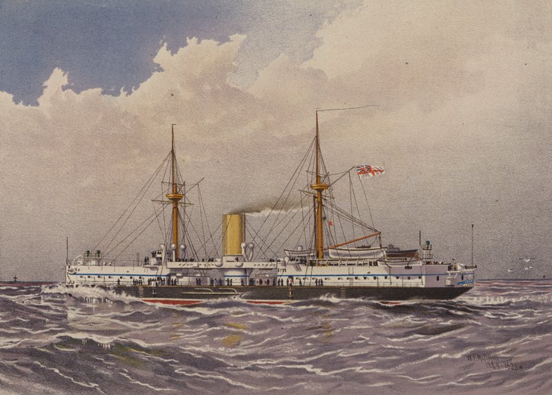 HMS Colossus, pancernik 1. klasy autorstwa William Frederick Mitchell