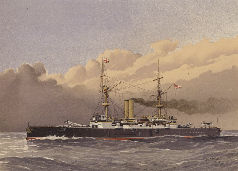 HMS Royal Sovereign, pancernik 1. klasy autorstwa William Frederick Mitchell