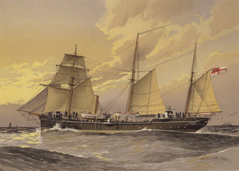 HMS Thrush, kanonierka 1. klasy autorstwa William Frederick Mitchell