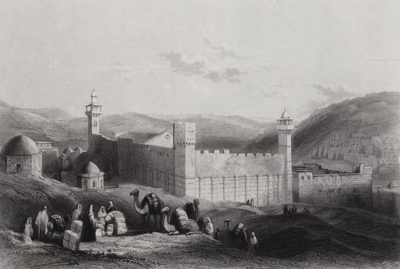 Hebron, Haram (rycina) autorstwa William H. Bartlett