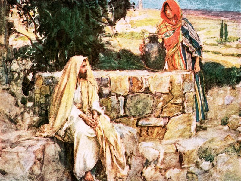 Chrystus i Niewiasta Samarii autorstwa William Hatherell