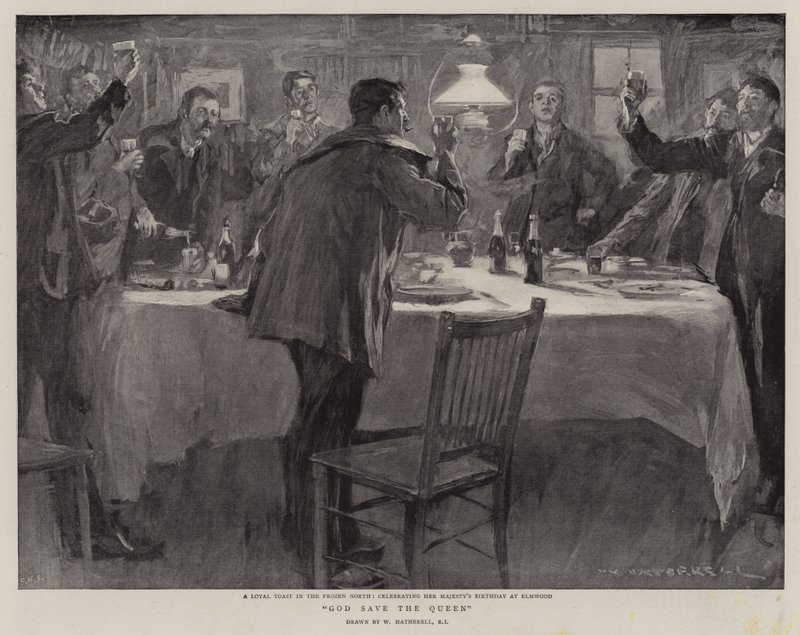 Boże chroń królową autorstwa William Hatherell