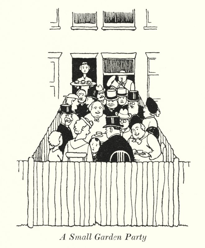 Małe przyjęcie w ogrodzie (lito) autorstwa William Heath Robinson