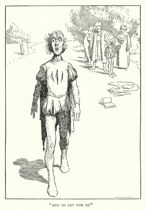 „A więc pozwól mu odejść” (lito) autorstwa William Heath Robinson