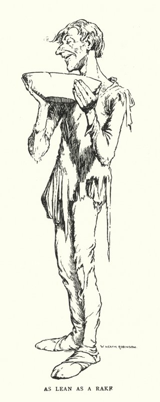 Tak chudy jak grabie (lito) autorstwa William Heath Robinson