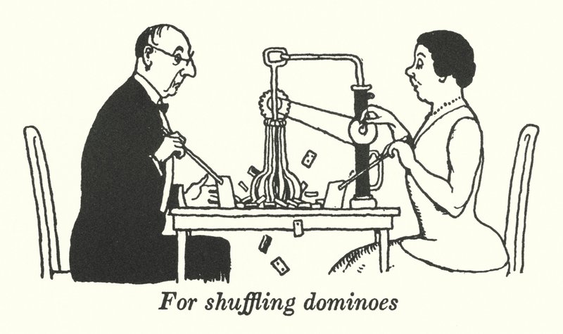 Do tasowania domino (lito) autorstwa William Heath Robinson