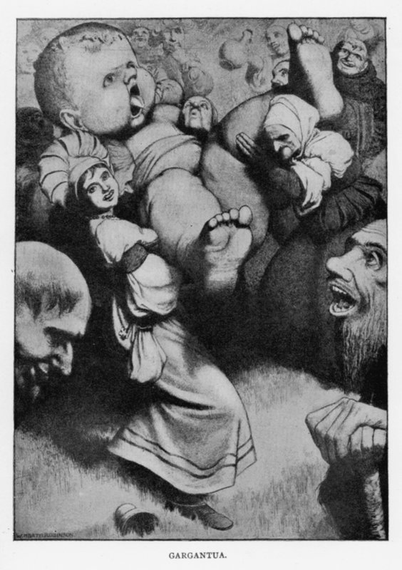 Gargantua (członkowie) autorstwa William Heath Robinson