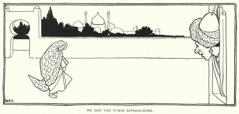 Zobaczył zbliżającą się pielęgniarkę (grawerowanie) autorstwa William Heath Robinson