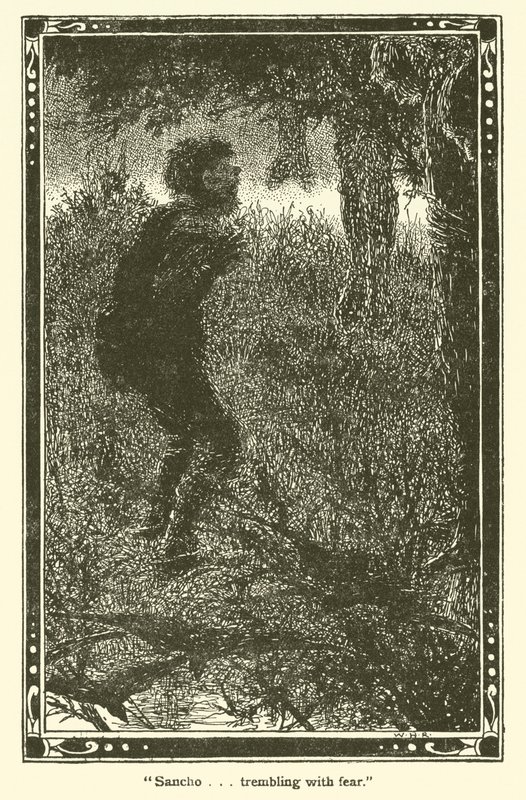 Ilustracja do Don Kichota (lito) autorstwa William Heath Robinson