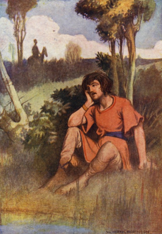 Historie z Chaucer (kolor lito) autorstwa William Heath Robinson