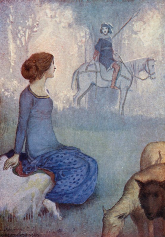 Historie z Chaucer (kolor lito) autorstwa William Heath Robinson