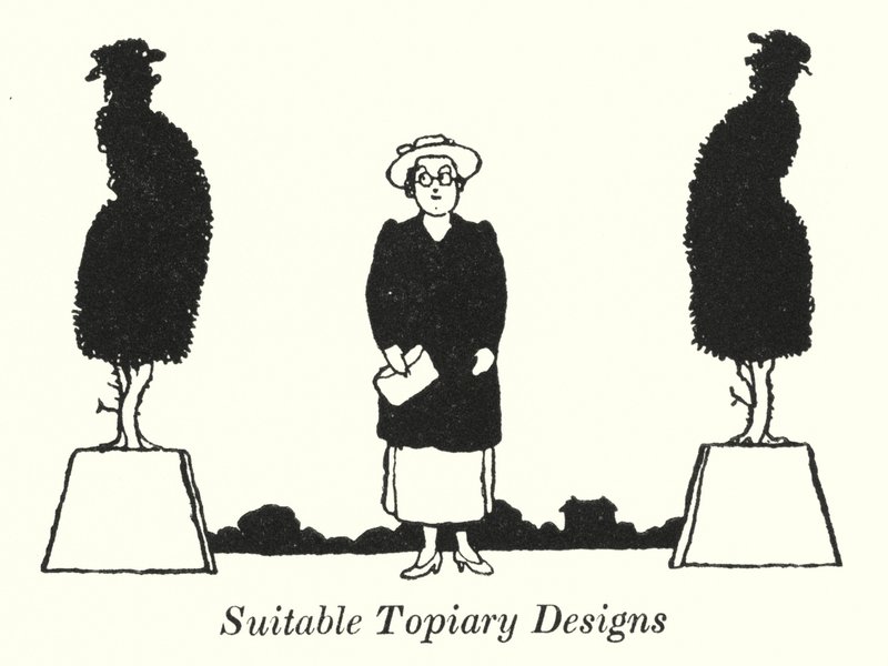 Odpowiednie wzory topiary (lito) autorstwa William Heath Robinson